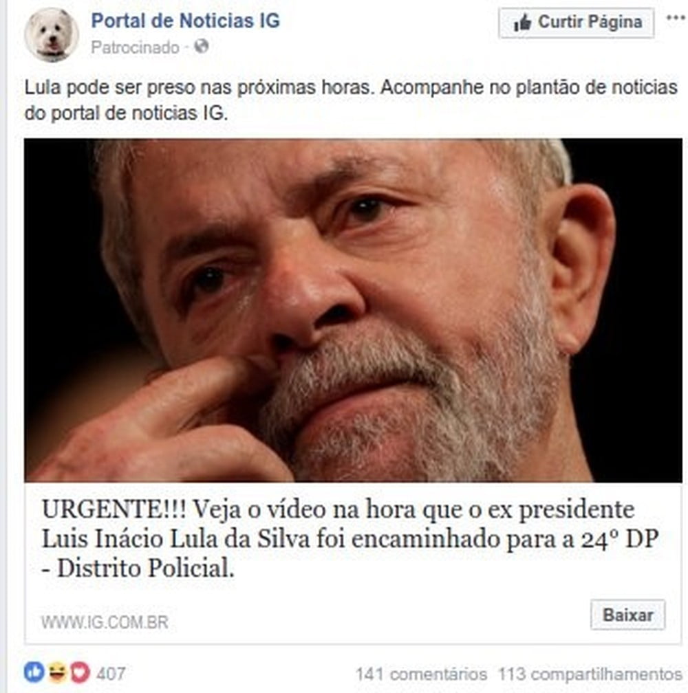 Suposto vídeo da prisão do Lula no Facebook, esconde vírus !!!