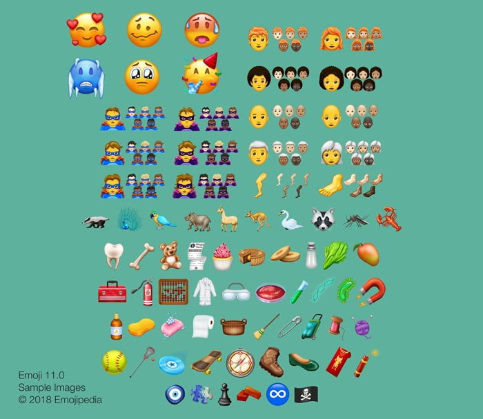 Mais de 157 novos emojis chegam no segundo semestre de 2018