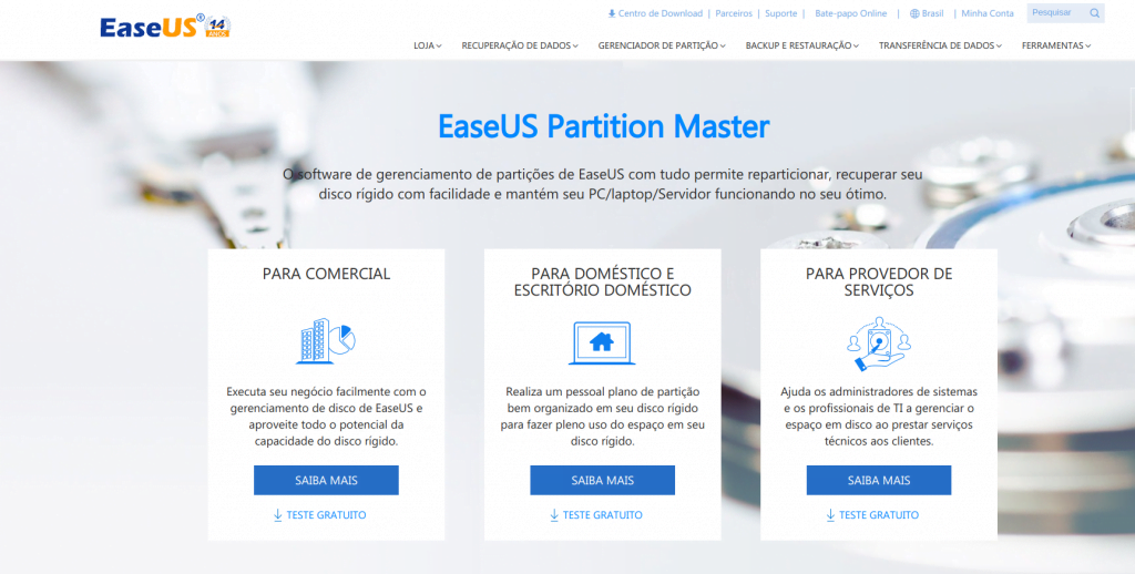 EaseUS Partition Master - O software de gerenciamento de partições que você precisa